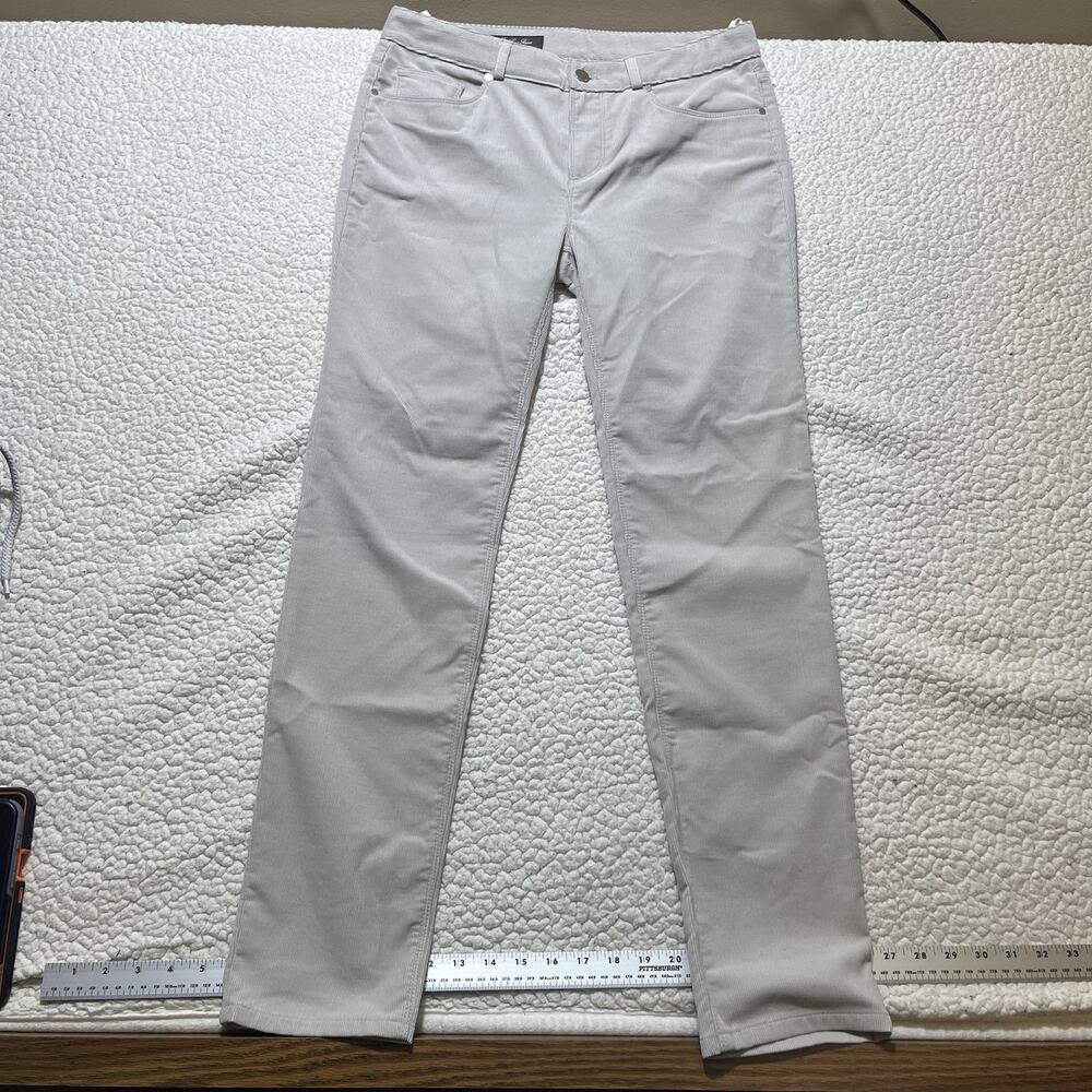 Loro Piana Womens Mathias Beige Velvet Corduroy Pants Italy sz IT 42